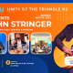 flyer depicting John Springer singing with guitar, speaking in church, playing drums. Unity of the Triangle hosts John on November 30, 2025